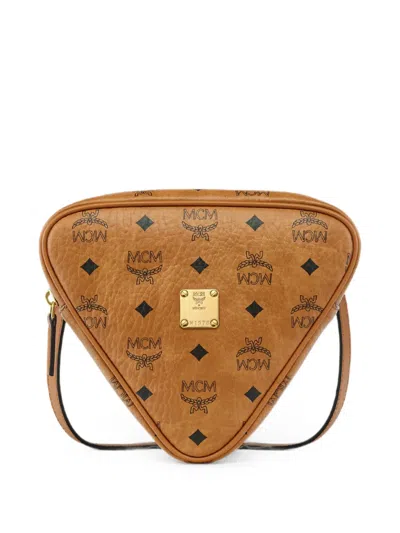 Mcm Mini Aren Tambourine Shoulder Bag In Brown