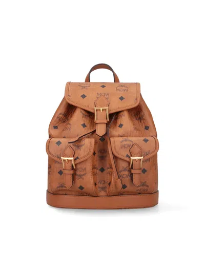 Mcm Mini Backpack "aren" In Brown