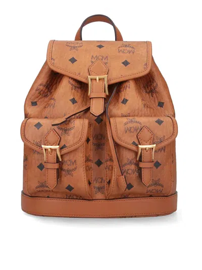 Mcm Mini Backpack In Brown