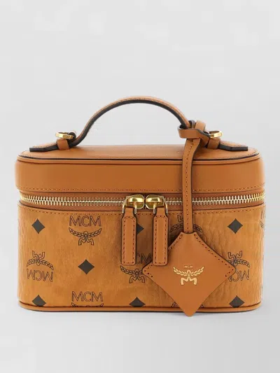Mcm Mini Bag Adjustable Strap And Top Handle In Brown