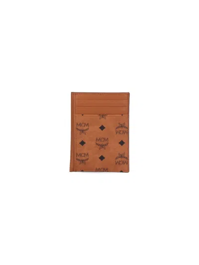 Mcm Mini Card Holder "n/s" In Brown