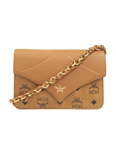 MCM MCM DIAMOND VISETOS FOLDOVER TOP MINI SHOULDER BAG