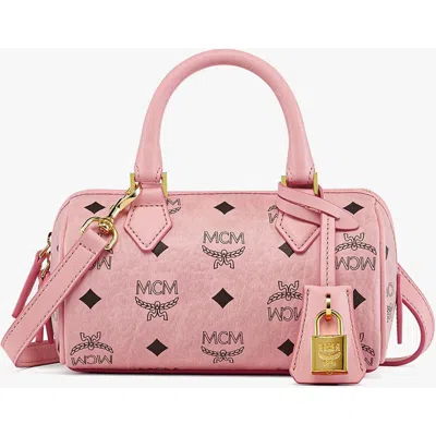 Mcm Mini Ella Boston Bag In Pink