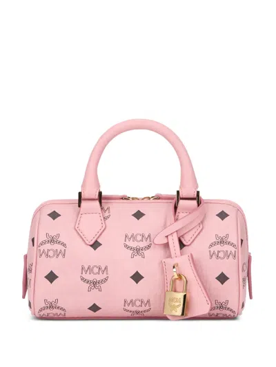 Mcm Mini Ella Boston Monogram Tote Bag In Pattern