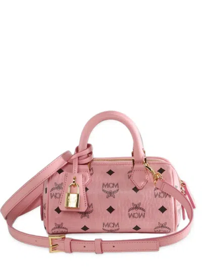 Mcm Mini Ella Padlock-detail Tote Bag In Pink