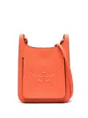 Mcm Logo Shoulder Bag In Orange
