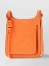 Mcm Orange Leather Mini Hummel Crossbody Bag