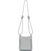 Mcm Mini Lauretos Leather Hobo Bag In Ice Grey