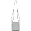 Mcm Mini Lauretos Leather Hobo Bag In Ice Grey