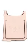 Mcm Pastel Pink Leather Mini Himmel Hobo Crossbody Bag In Pink