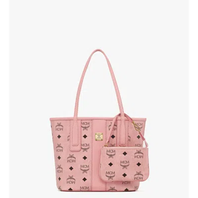 Mcm Mini Liz Shopper In Visetos In Pink