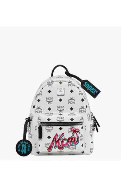 Mcm Mini  X Snipes Stark Side Studs Backpack In White