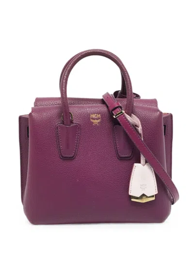 Pre-owned Mcm Mini Milla Park Avenue Tote Bag In Purple