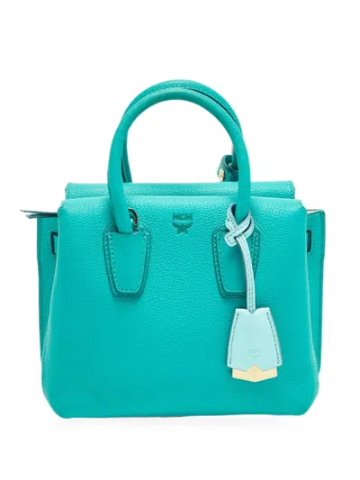 Pre-owned Mcm Mini Milla Tote Bag In Green
