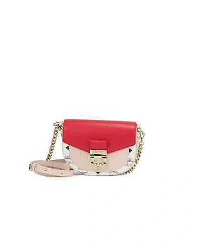 Pre-owned Mcm Mini Red Visetos Leather Crossbody Belt Bag - Crossbody Bags - Firefly