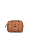 Mcm Shoulder Bag With Adjustable Strap And Front Pocket In Brown