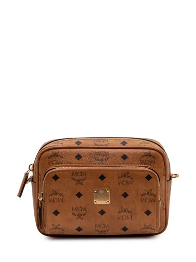 Mcm Mini Shoulder Bag In Cognac