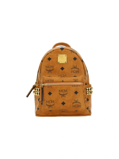 Mcm Mini Stark Backpack In Brown