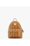 Mcm Mini Stark Side Studs Backpack In Brown