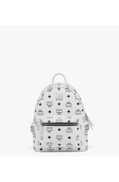 Mcm Mini Stark Side Studs Backpack In White