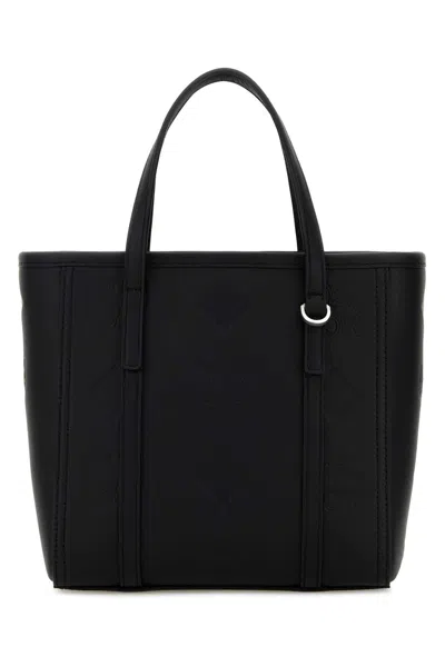 Mcm Mini Toni Leather Mini Handbag, 19 Cm In Black