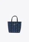 Mcm Mini Toni Monogram Tote Bag In Blue