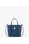 Mcm Mini Toni Top-zip Shopper In Blue