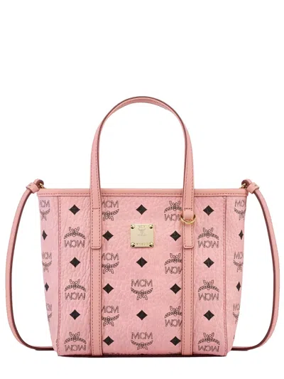 Mcm Mini Toni Top-zip Shopper In Visetos In Pink