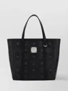 Mcm Mini Tony Canvas Handbag With Monogram Pattern
