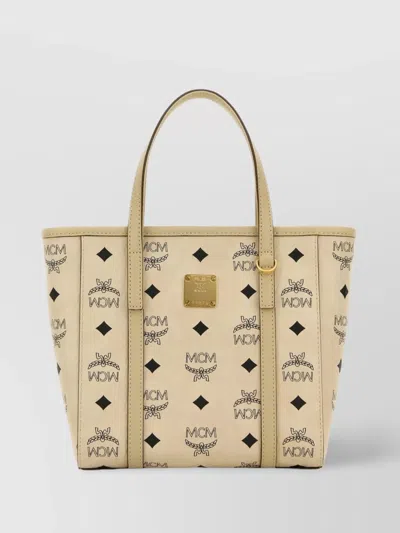Mcm Mini Tony Printed Canvas Tote Bag