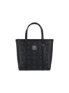 Mcm Mini Toni Monogram Top Handle Bags In Black