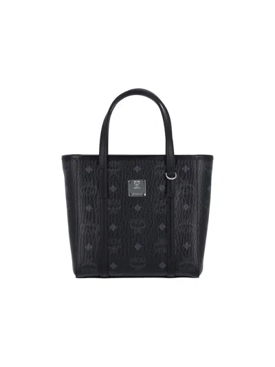 Mcm Mini Tote Bag Toni Top-zip In Black