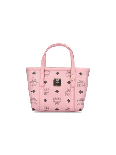 Mcm Mini Tote Bag Toni Top-zip In Pink