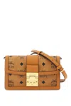 Mcm Canvas Gretl Crossbody Bag With Chain Strap In Brown