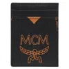 Mcm Mini Visetos Card Case In Black In Black