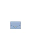 Mcm Mini Wallet With Bavarian Diamond Quilting In Blue