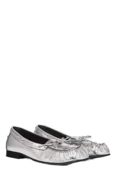 Mcm Moccasin In Silver