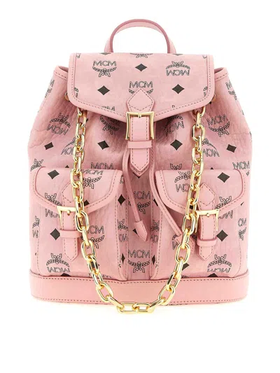 Mcm Mochila - Rosado In Color Carne Y Neutral