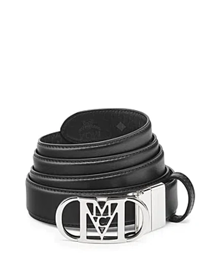 Mcm Mode Travia Reversible Belt In Black/silver