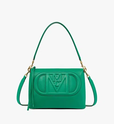 Mcm Mode Travia Shoulder Bag In Spanish Calf Leather In Green