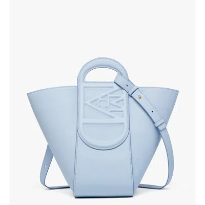 Mcm Mode Travia Tote In Spanish Nappa Leather In Blue