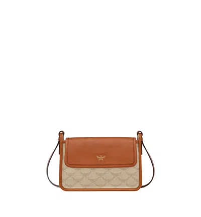 Mcm Modular Crossbody Bag With Removable Flap Pouch In Brown
