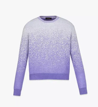 Mcm Mohair Jacquard Gradient Sweater In Blue