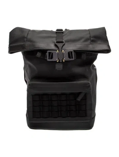 Pre-owned Mcm Monogram Backpack In Black