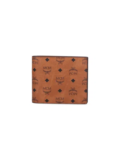 Mcm Monogram Bifold Wallet In Brown