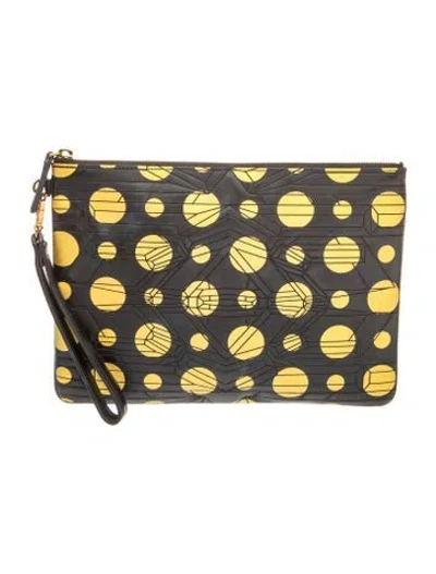 Pre-owned Mcm Monogram Clutch In Black