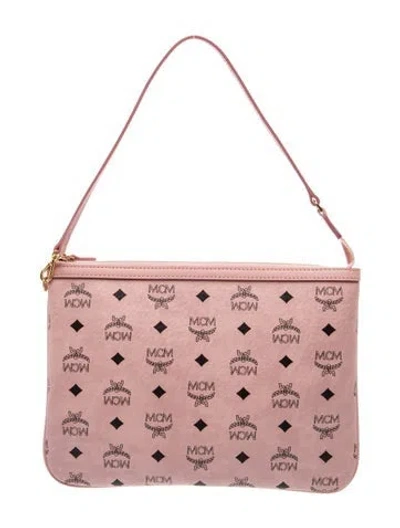 Pre-owned Mcm Monogram Clutch In Pink