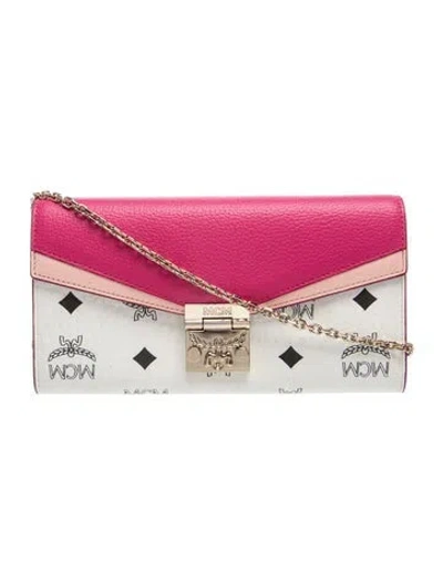 Pre-owned Mcm Monogram Clutch In Pink