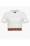 Mcm Monogram Cropped T-shirt In White