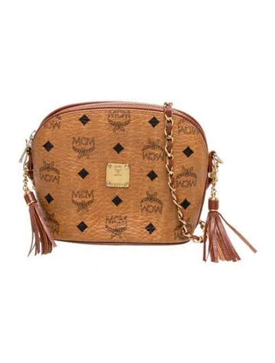Pre-owned Mcm Monogram Crossbody Bag In Brown